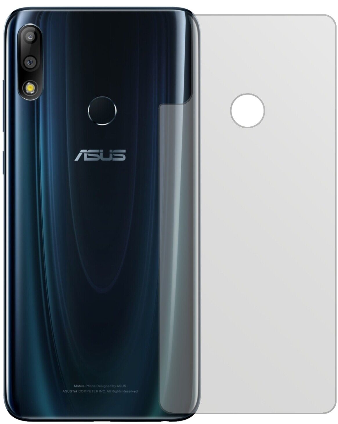 Matte Displayschutzfolie von dipos passend für Asus ZenFone Max Pro (M2) Rückseite, präziser Zuschnitt und blasenfrei montiert