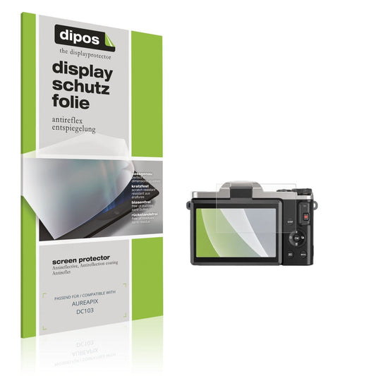 Matte Displayschutzfolie von dipos passend für AUREAPIX DC103, präziser Zuschnitt und blasenfrei montiert