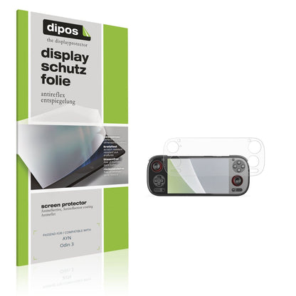 Matte Displayschutzfolie von dipos passend für AYN Odin 3, präziser Zuschnitt und blasenfrei montiert