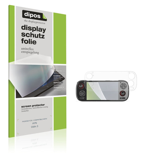Matte Displayschutzfolie von dipos passend für AYN Odin 3, präziser Zuschnitt und blasenfrei montiert