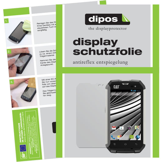 Matte Displayschutzfolie von dipos passend für B15 CAT, präziser Zuschnitt und blasenfrei montiert