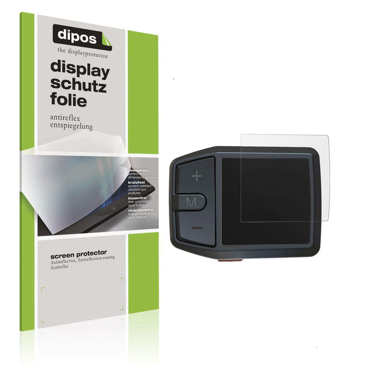 Matte Displayschutzfolie von dipos passend für Bafang DZ41, präziser Zuschnitt und blasenfrei montiert
