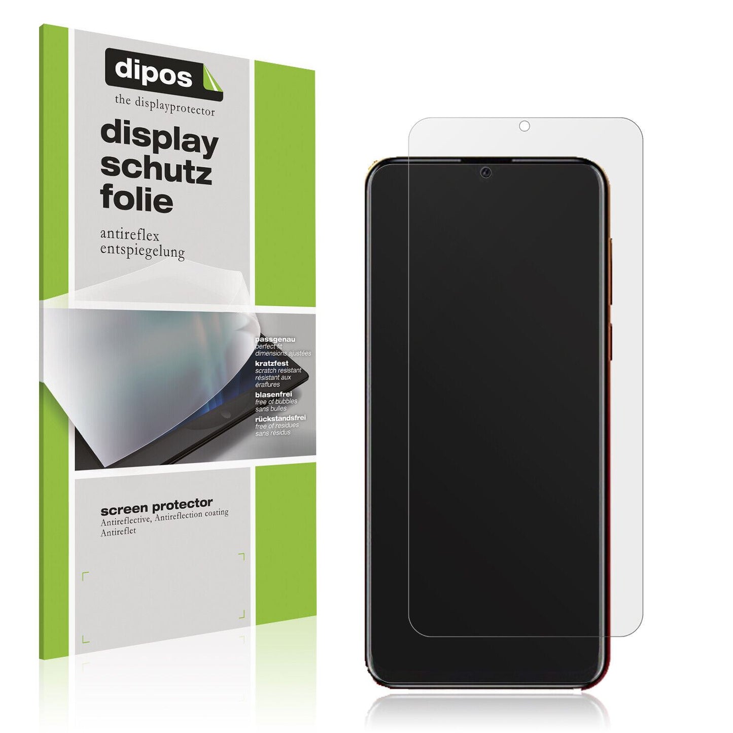 Matte Displayschutzfolie von dipos passend für Benco V80s, präziser Zuschnitt und blasenfrei montiert