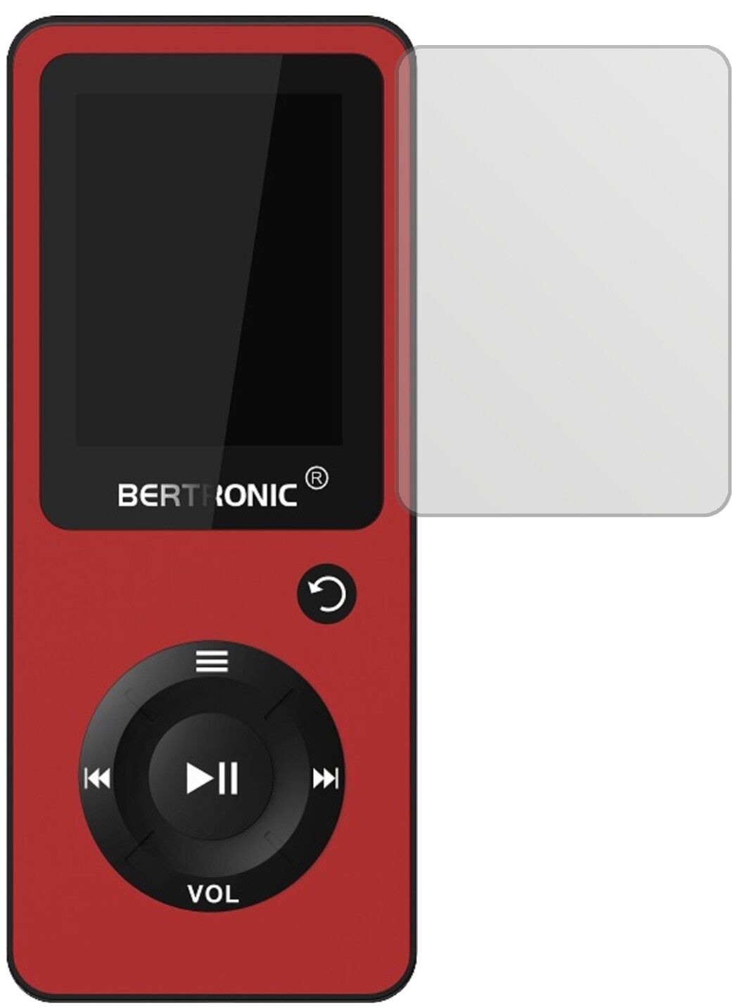 Matte Displayschutzfolie von dipos passend für Bertronic BC02 Royal MP3-Player, präziser Zuschnitt und blasenfrei montiert