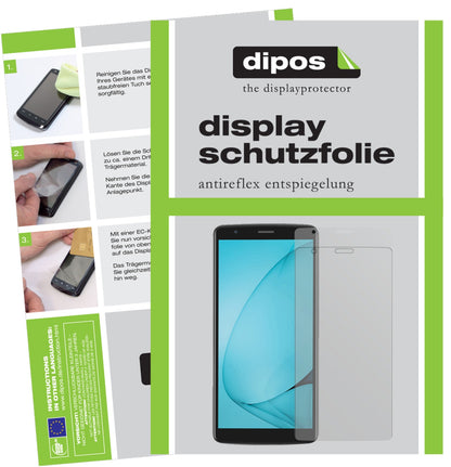 Matte Displayschutzfolie von dipos passend für Blackview A20, präziser Zuschnitt und blasenfrei montiert