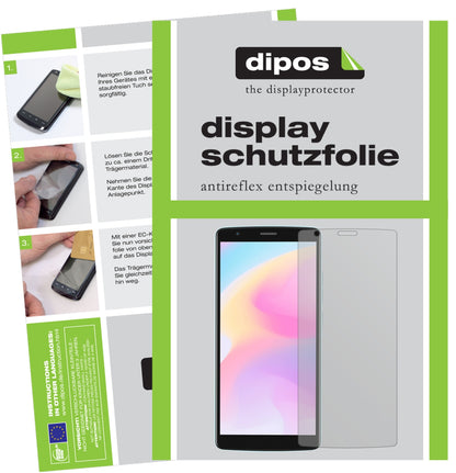 Matte Displayschutzfolie von dipos passend für Blackview A20 Pro, präziser Zuschnitt und blasenfrei montiert