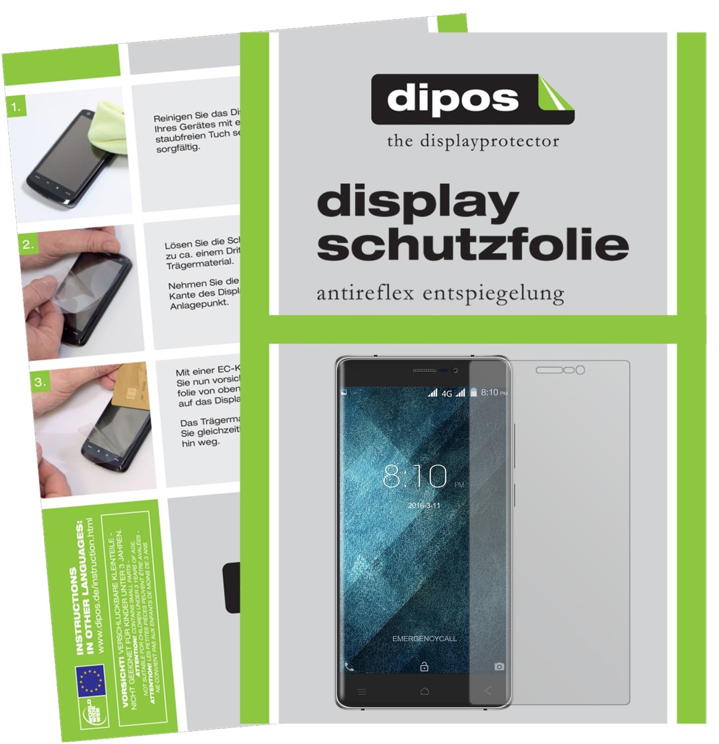 Matte Displayschutzfolie von dipos passend für Blackview A8 Max, präziser Zuschnitt und blasenfrei montiert