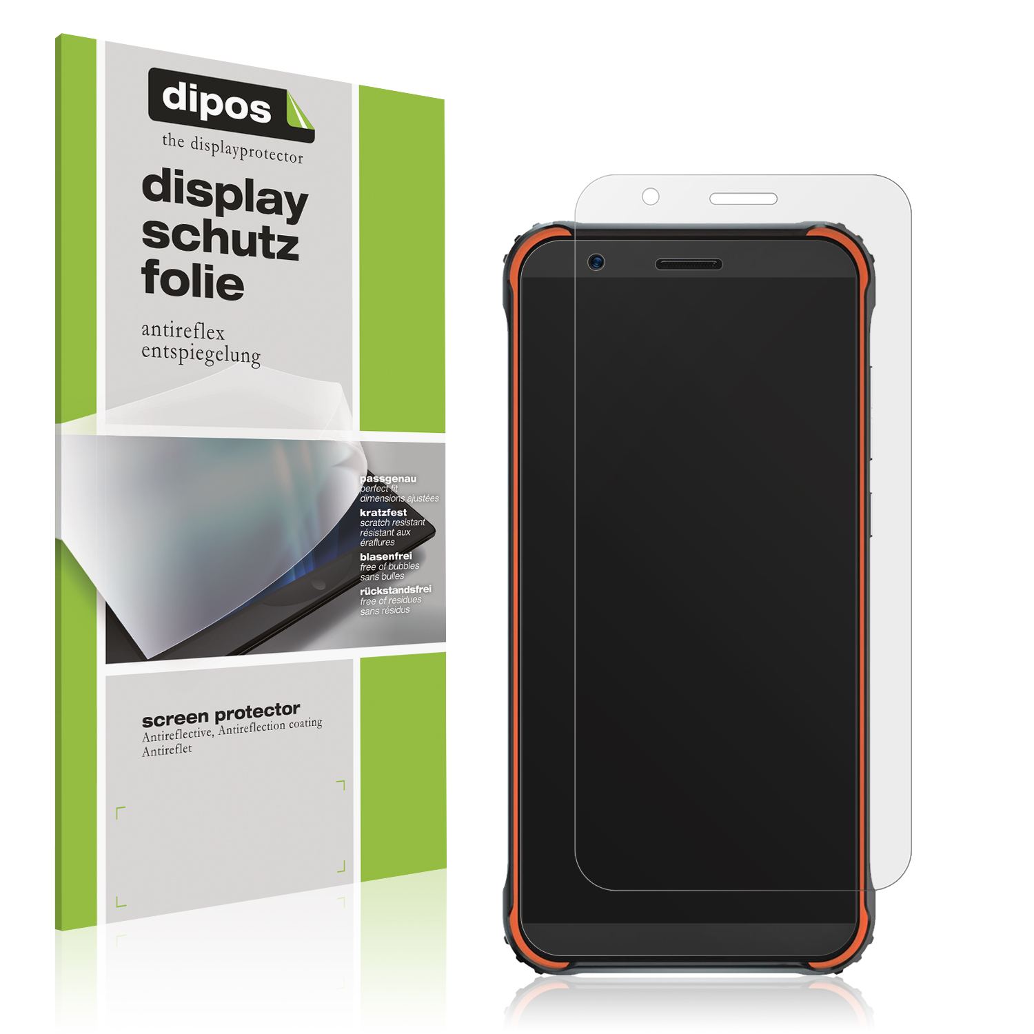 Matte Displayschutzfolie von dipos passend für Blackview BV4900 Pro, präziser Zuschnitt und blasenfrei montiert