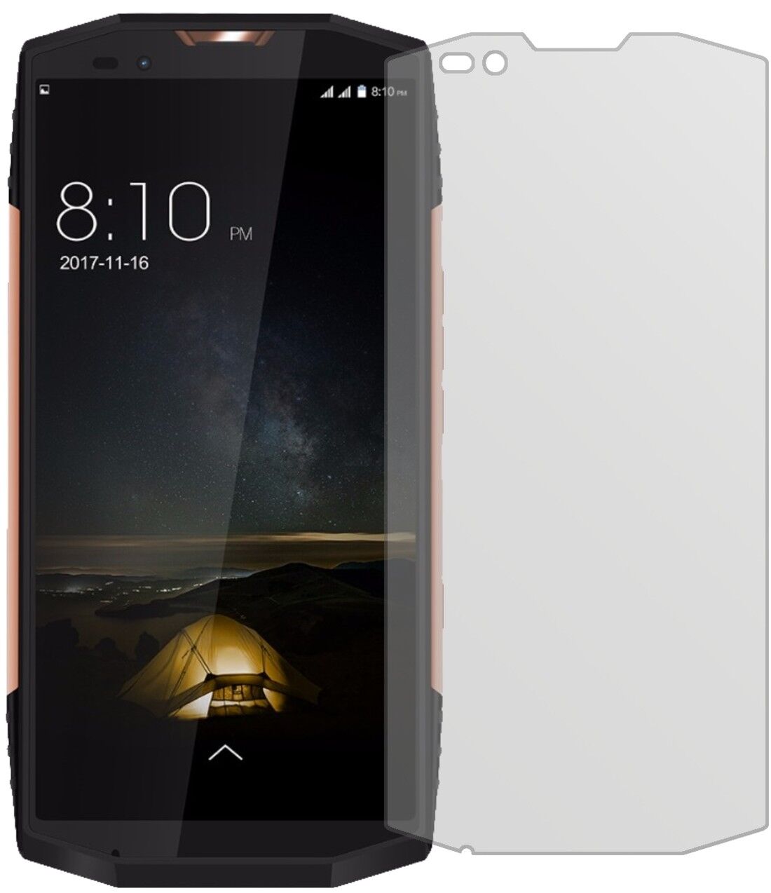 Matte Displayschutzfolie von dipos passend für Blackview BV9000 Pro, präziser Zuschnitt und blasenfrei montiert