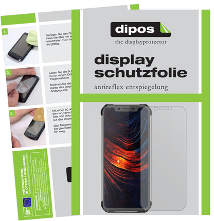 Matte Displayschutzfolie von dipos passend für Blackview BV9600 Plus, präziser Zuschnitt und blasenfrei montiert