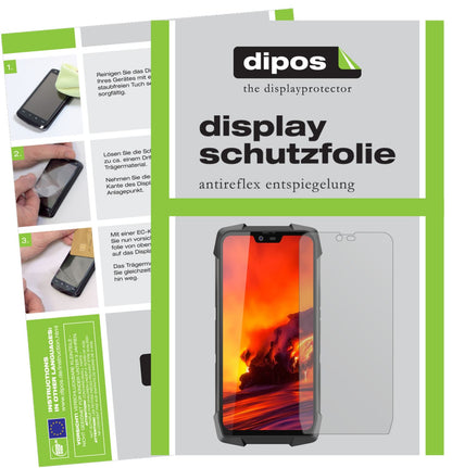 Matte Displayschutzfolie von dipos passend für Blackview BV9700 Pro, präziser Zuschnitt und blasenfrei montiert