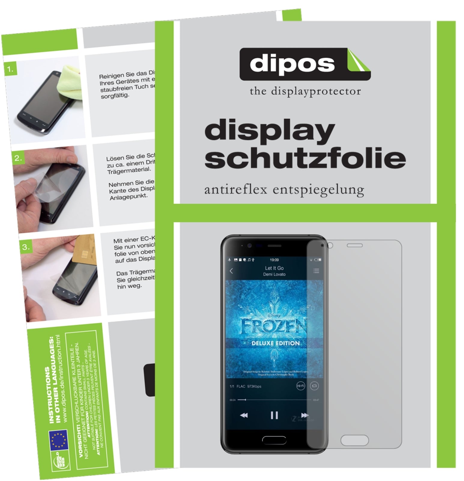 Matte Displayschutzfolie von dipos passend für Blackview P6000, präziser Zuschnitt und blasenfrei montiert