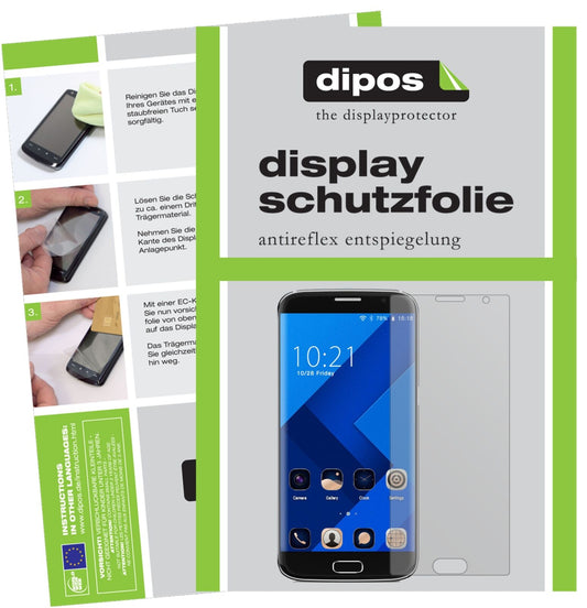 Matte Displayschutzfolie von dipos passend für BLUBOO Edge, präziser Zuschnitt und blasenfrei montiert