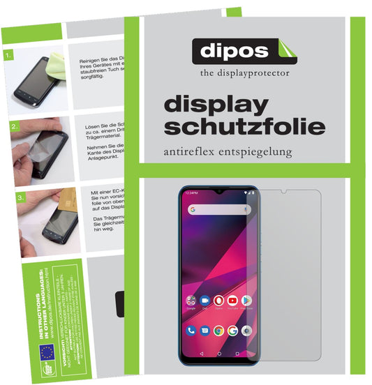 Matte Displayschutzfolie von dipos passend für BLU G90, präziser Zuschnitt und blasenfrei montiert