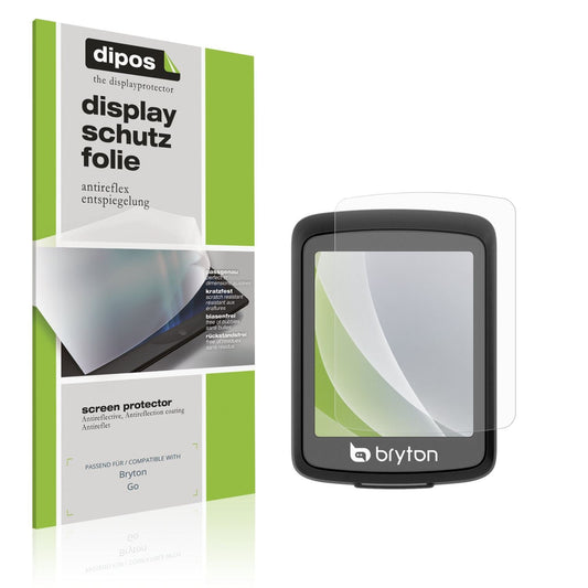 Matte Displayschutzfolie von dipos passend für Bryton Go, präziser Zuschnitt und blasenfrei montiert