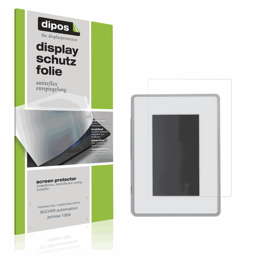 Matte Displayschutzfolie von dipos passend für BUCHER automation JetView 1004, präziser Zuschnitt und blasenfrei montiert