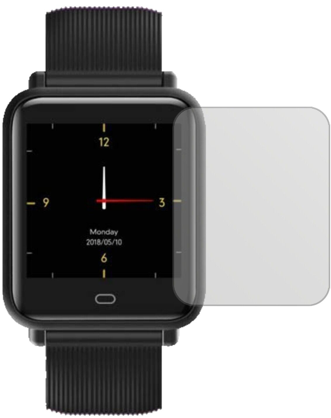 Matte Displayschutzfolie von dipos passend für CanMixs CM07 Smartwatch, präziser Zuschnitt und blasenfrei montiert