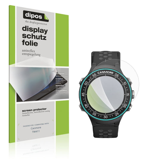 Matte Displayschutzfolie von dipos passend für Canmore TW411, präziser Zuschnitt und blasenfrei montiert