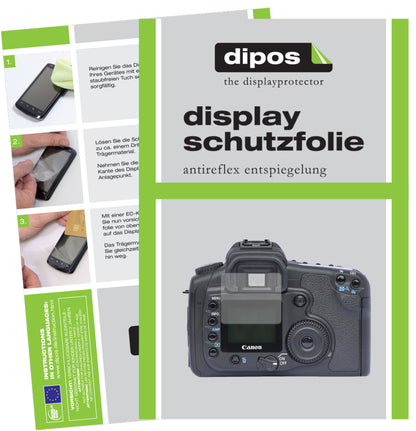 Matte Displayschutzfolie von dipos passend für Canon Eos 20D, präziser Zuschnitt und blasenfrei montiert