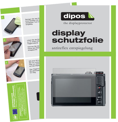 Matte Displayschutzfolie von dipos passend für Canon PowerShot G9 X Mark II, präziser Zuschnitt und blasenfrei montiert