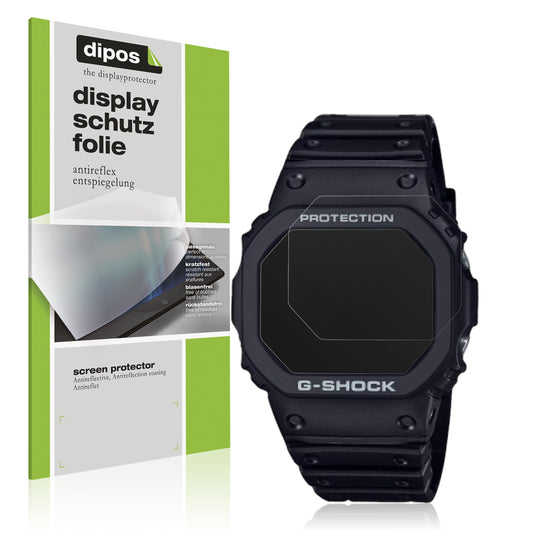 Matte Displayschutzfolie von dipos passend für Casio G-Shock DW-5000R-1A, präziser Zuschnitt und blasenfrei montiert
