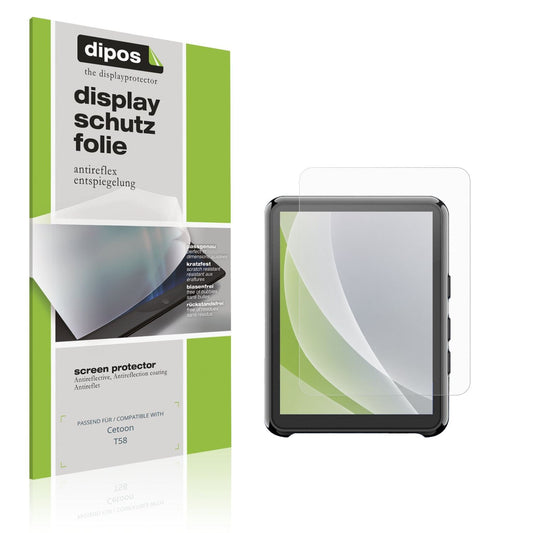 Matte Displayschutzfolie von dipos passend für Cetoon T58, präziser Zuschnitt und blasenfrei montiert