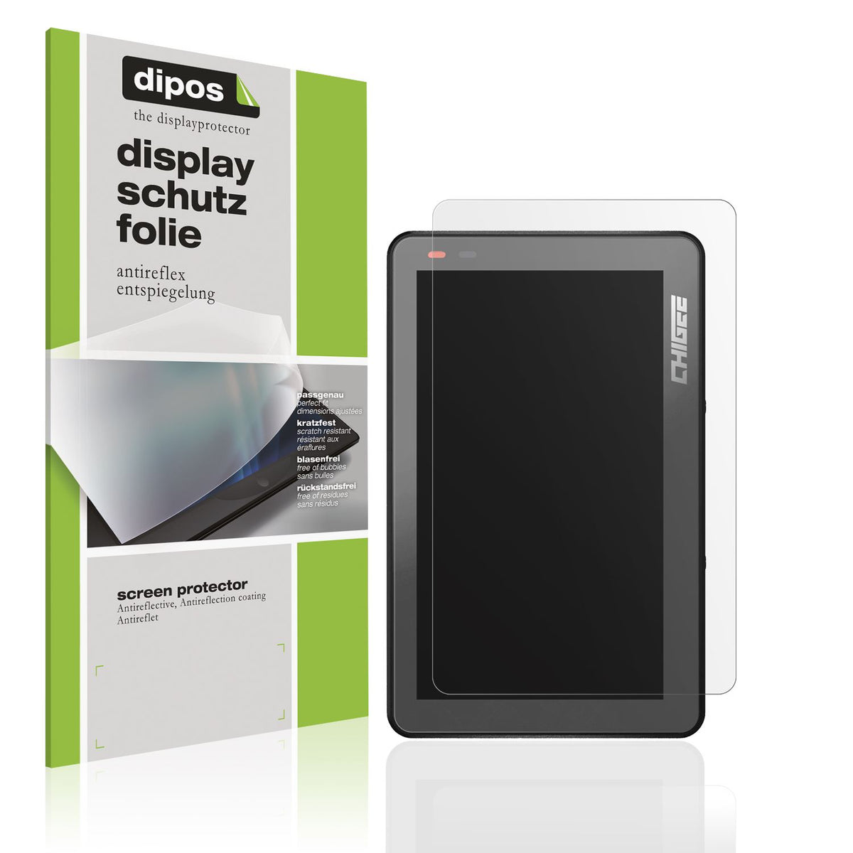 Matte Displayschutzfolie von dipos passend für Chigee XR-3, präziser Zuschnitt und blasenfrei montiert