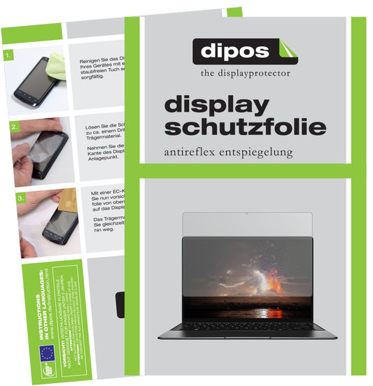 Matte Displayschutzfolie von dipos passend für Chuwi Aerobook CWI510, präziser Zuschnitt und blasenfrei montiert