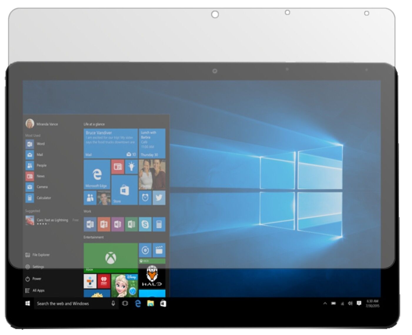 Matte Displayschutzfolie von dipos passend für Chuwi Surbook Mini 10.8, präziser Zuschnitt und blasenfrei montiert