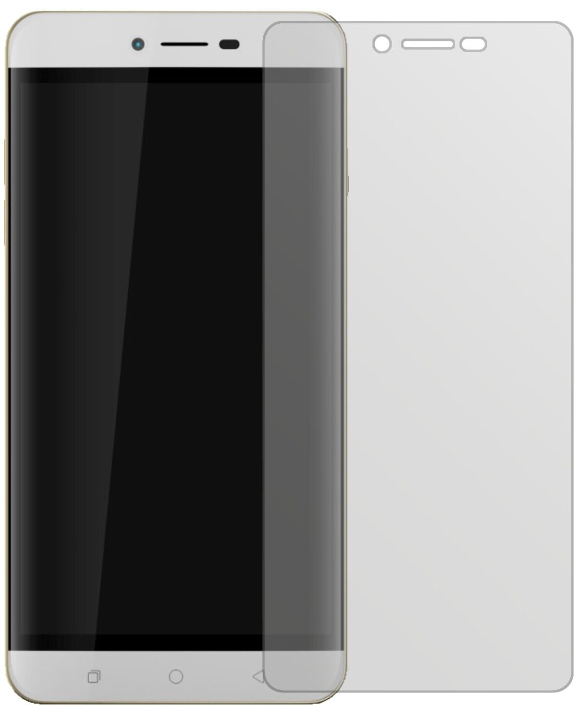 Matte Displayschutzfolie von dipos passend für Coolpad Torino R108, präziser Zuschnitt und blasenfrei montiert