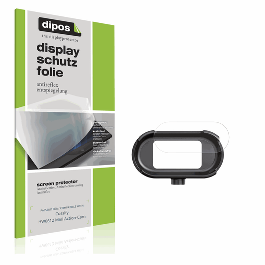 Matte Displayschutzfolie von dipos passend für Cossify HW0612 Mini Action-Cam, präziser Zuschnitt und blasenfrei montiert