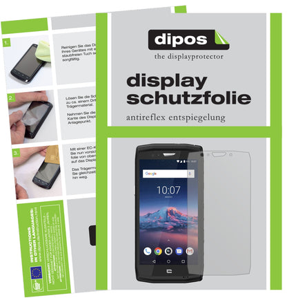 Matte Displayschutzfolie von dipos passend für Crosscall Trekker X4, präziser Zuschnitt und blasenfrei montiert