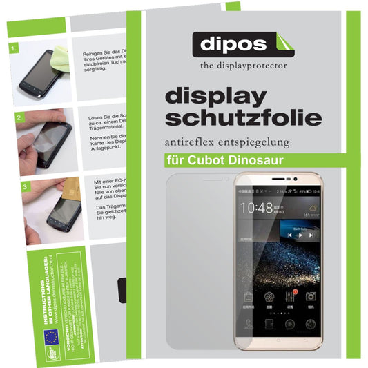 Matte Displayschutzfolie von dipos passend für Cubot Dinosaur, präziser Zuschnitt und blasenfrei montiert
