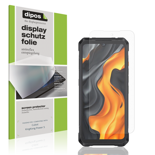 Matte Displayschutzfolie von dipos passend für Cubot KingKong Power 5, präziser Zuschnitt und blasenfrei montiert