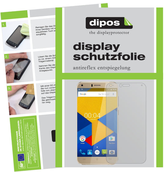 Matte Displayschutzfolie von dipos passend für Cubot Manito, präziser Zuschnitt und blasenfrei montiert