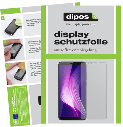 Matte Displayschutzfolie von dipos passend für Cubot Nova (2018), präziser Zuschnitt und blasenfrei montiert