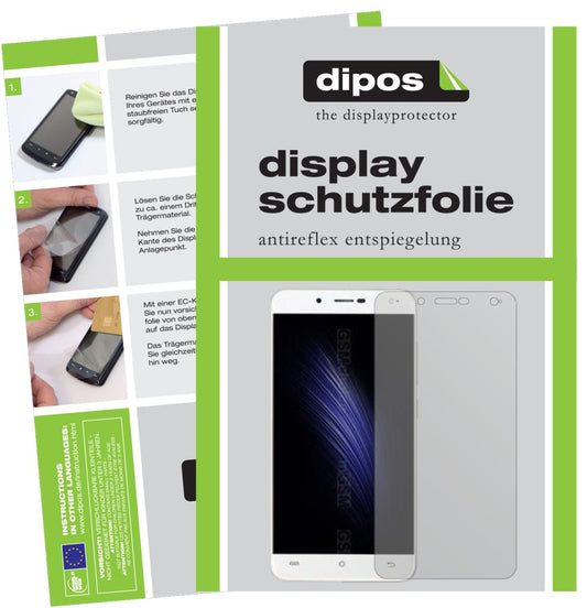 Matte Displayschutzfolie von dipos passend für Cubot Rainbow 2, präziser Zuschnitt und blasenfrei montiert
