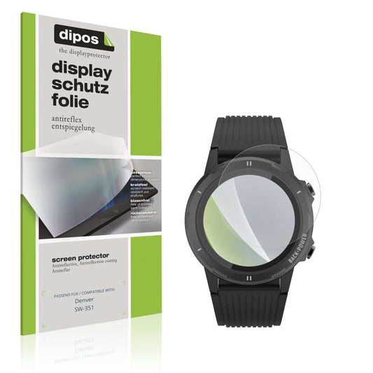 Matte Displayschutzfolie von dipos passend für Denver SW-351, präziser Zuschnitt und blasenfrei montiert