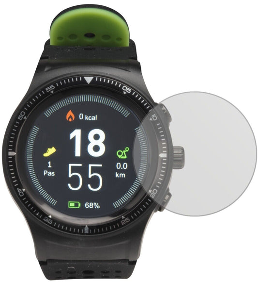 Matte Displayschutzfolie von dipos passend für DENVER SW-500 Smartwatch, präziser Zuschnitt und blasenfrei montiert