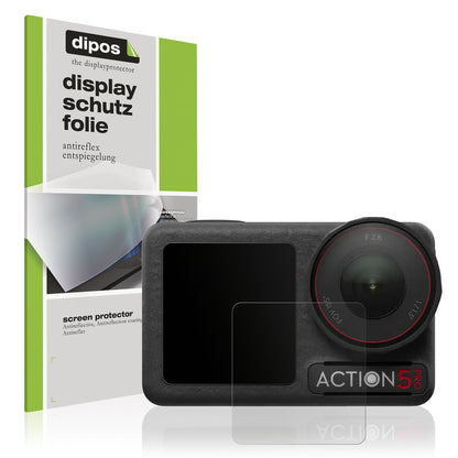 Matte Displayschutzfolie von dipos passend für Dij Osmo Action 5 Pro, präziser Zuschnitt und blasenfrei montiert