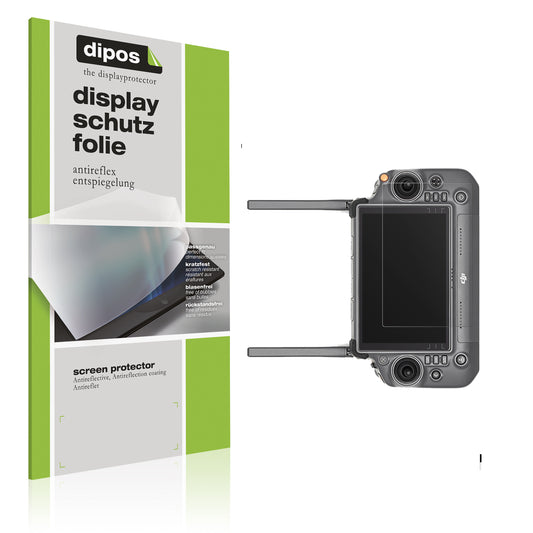 Matte Displayschutzfolie von dipos passend für DJI RC Plus 2, präziser Zuschnitt und blasenfrei montiert