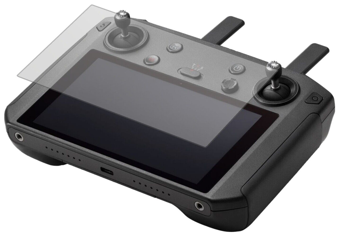 Matte Displayschutzfolie von dipos passend für DJI Smart Controller, präziser Zuschnitt und blasenfrei montiert