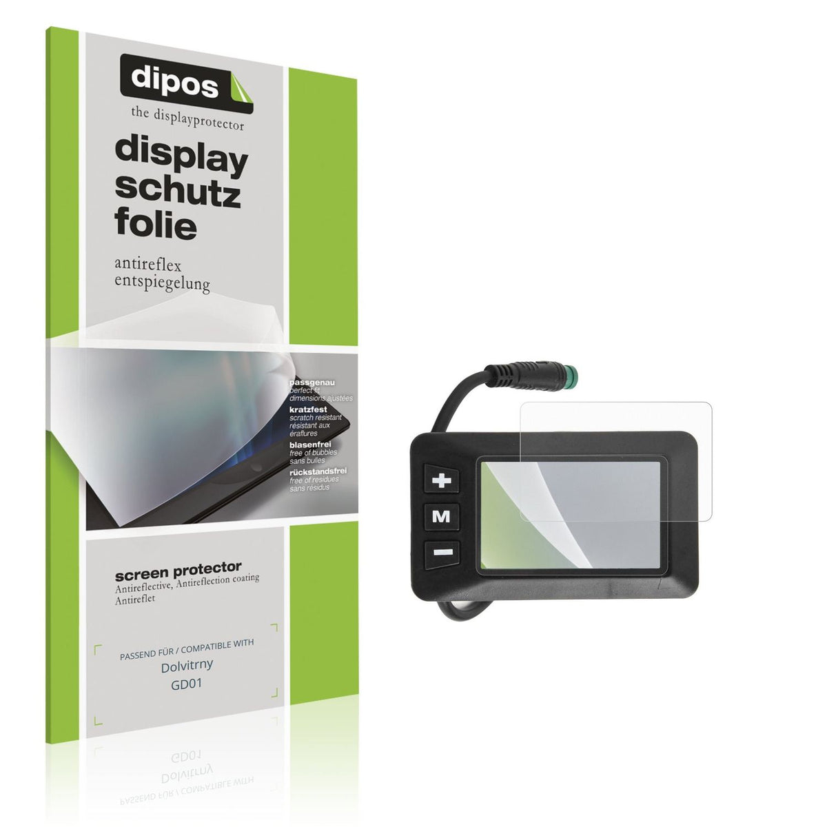 Matte Displayschutzfolie von dipos passend für Dolvitrny GD01, präziser Zuschnitt und blasenfrei montiert