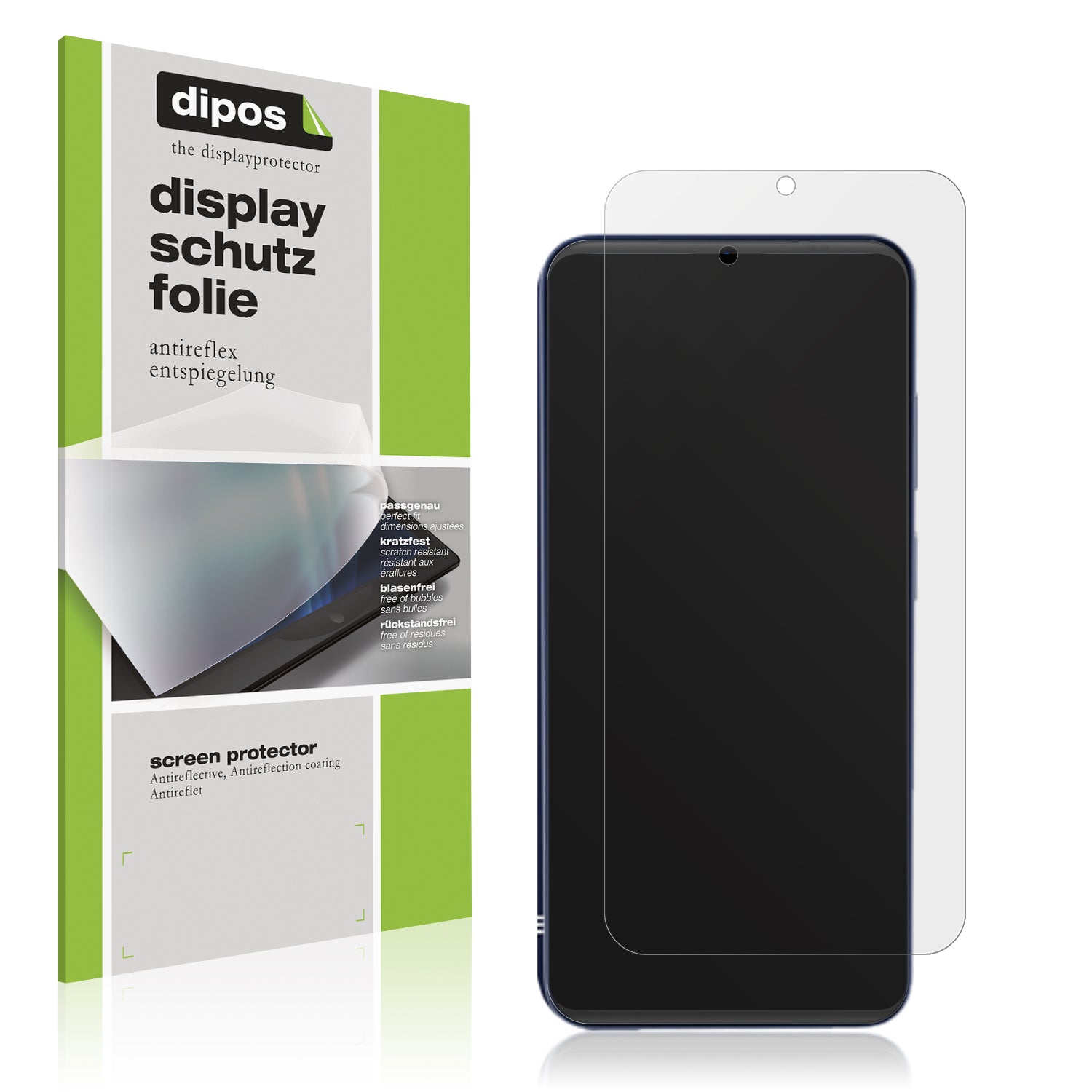Matte Displayschutzfolie von dipos passend für Doogee N55, präziser Zuschnitt und blasenfrei montiert