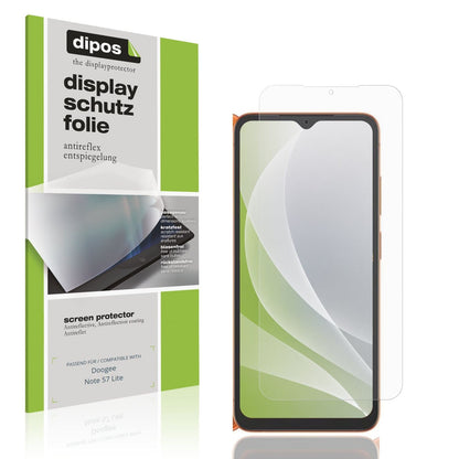 Matte Displayschutzfolie von dipos passend für Doogee Note 57 Lite, präziser Zuschnitt und blasenfrei montiert
