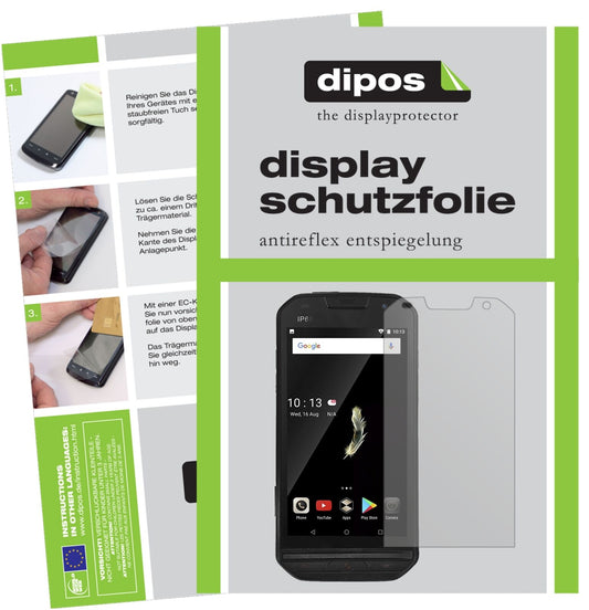 Matte Displayschutzfolie von dipos passend für Doogee S30, präziser Zuschnitt und blasenfrei montiert