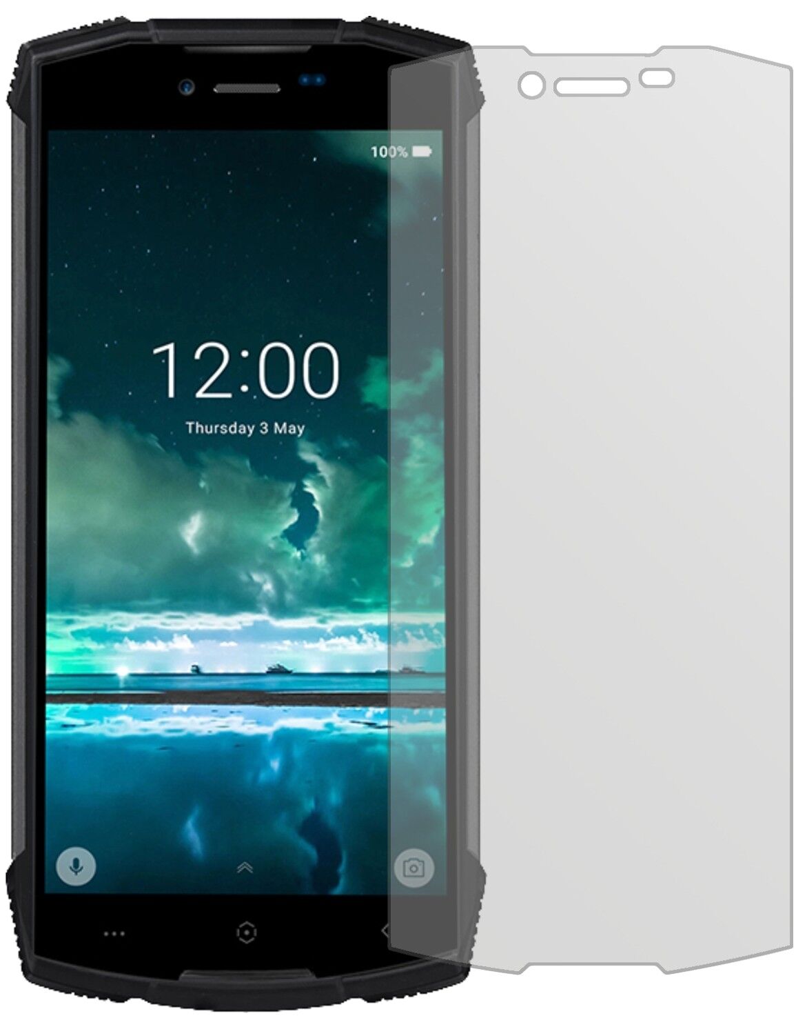 Matte Displayschutzfolie von dipos passend für Doogee S55, präziser Zuschnitt und blasenfrei montiert