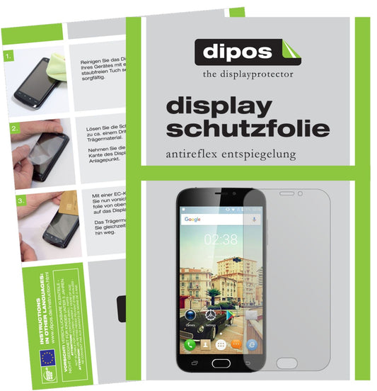 Matte Displayschutzfolie von dipos passend für Doogee X9 Pro, präziser Zuschnitt und blasenfrei montiert