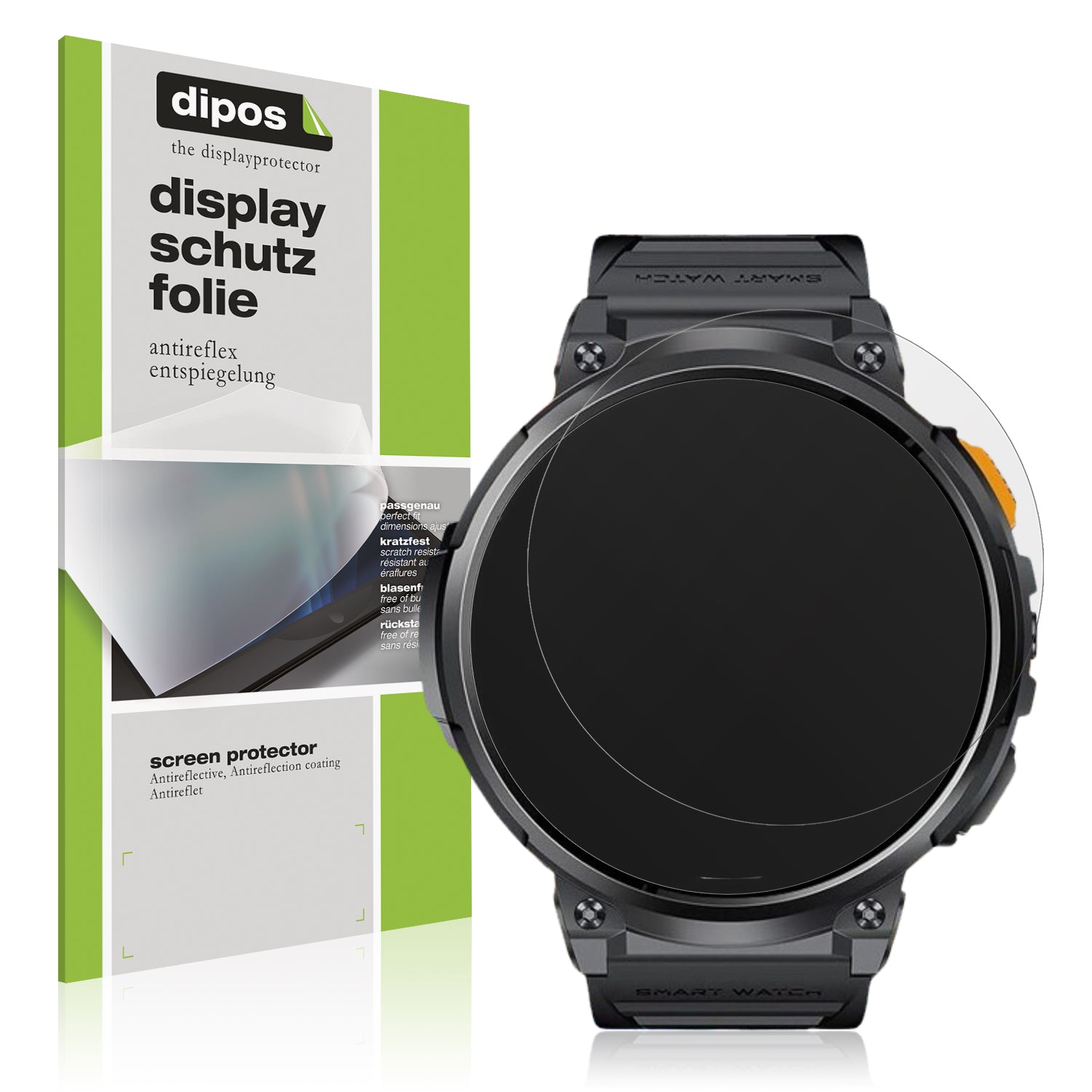 Matte Displayschutzfolie von dipos passend für Dremac FV6-A 1.85 Zoll, präziser Zuschnitt und blasenfrei montiert