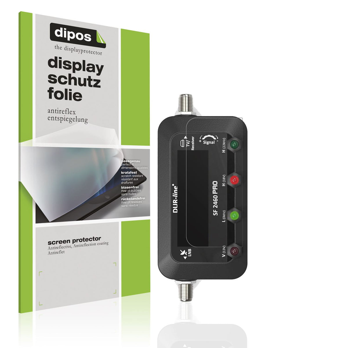 Matte Displayschutzfolie von dipos passend für DUR-line SF2460 Pro, präziser Zuschnitt und blasenfrei montiert